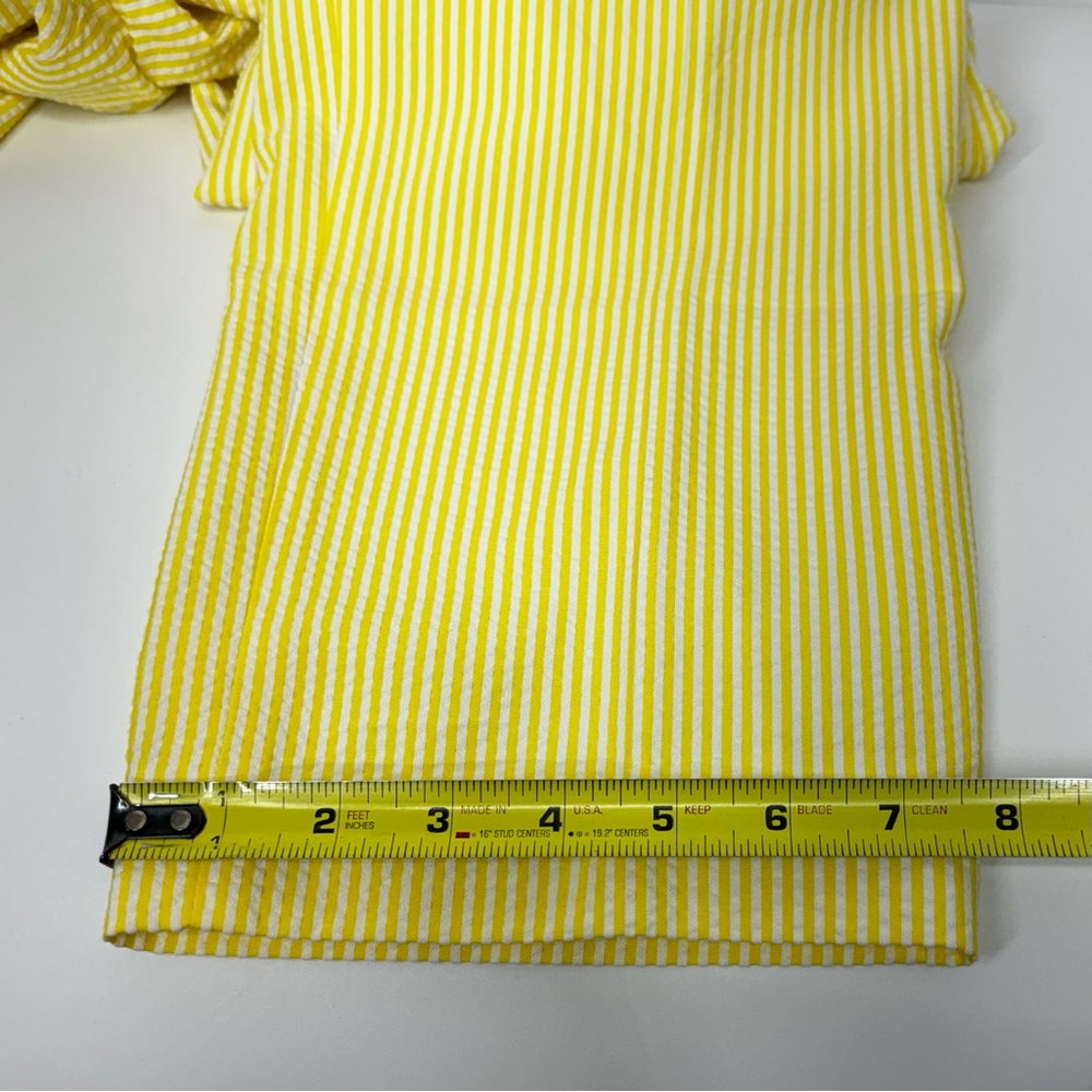 Anne Klein Daffodil Yellow White Stripe Seersucker Dress Pants Dressy Casual Nwt - Picture 16 of 16